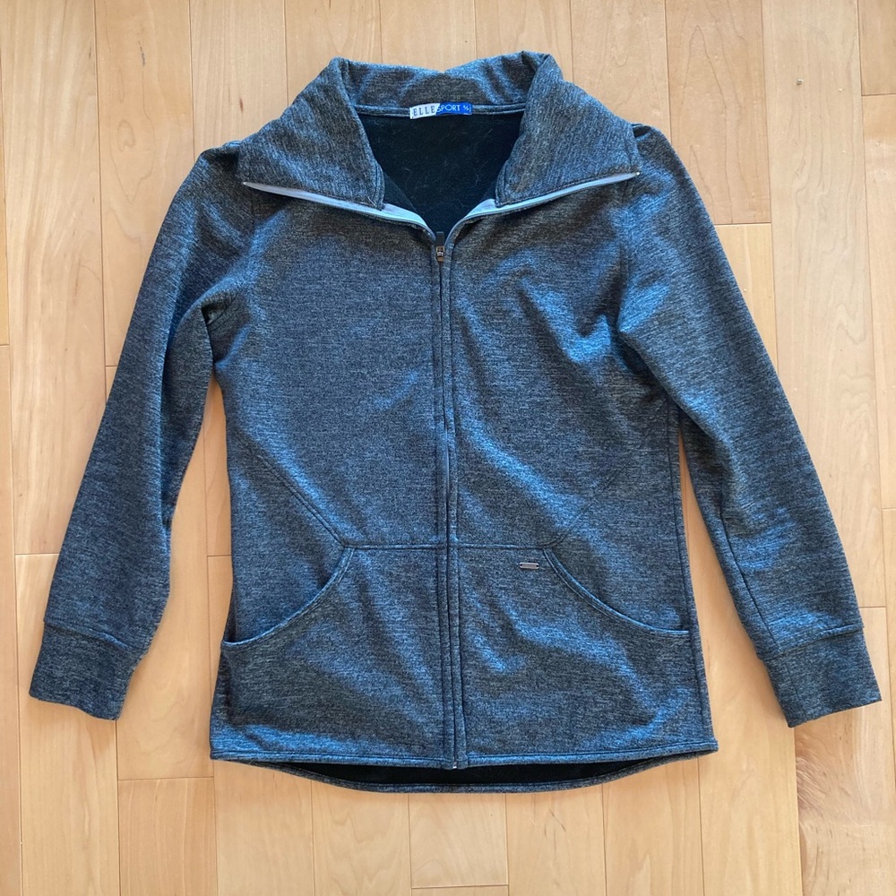 Elle Sport Dark Gray Zip Up Sweater